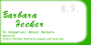 barbara hecker business card